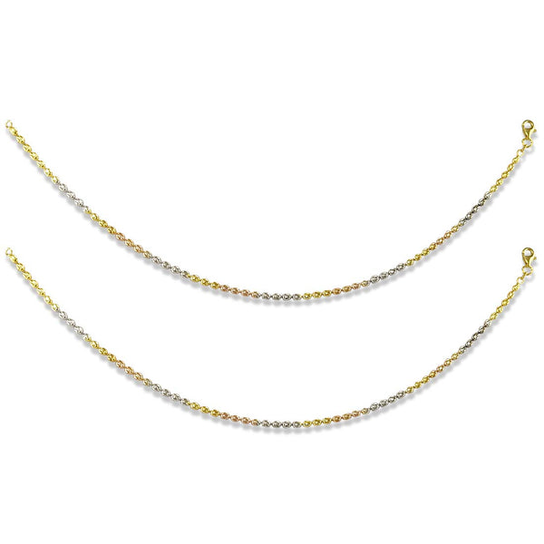 Taraash 92.5 silver anklets for women