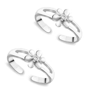 Taraash silver toe ring for women
