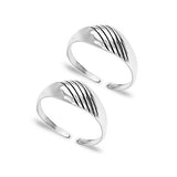 Taraash Engraved Pattern 925 Sterling Silver Toe Ring For Women LR0634A