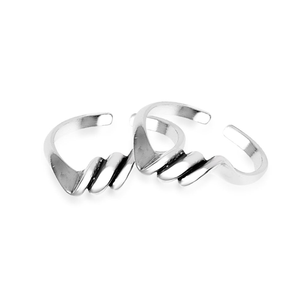 Taraash toe rings for women silver