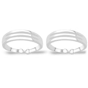 Taraash toe rings for women silver