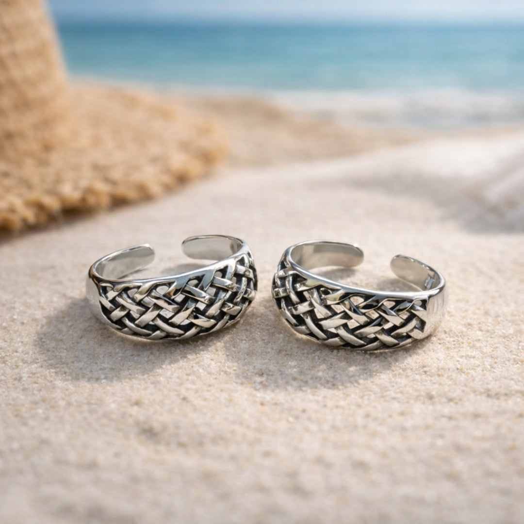 Taraash Cutwork 925 Sterling Silver Toe Ring For Women LR0713S