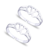 Taraash toe rings for women silver