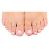 Taraash toe rings for women silver