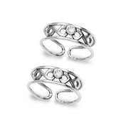 Taraash toe rings silver pure 925