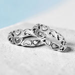 Load image into Gallery viewer, Taraash 925 Silver Heart Cutwork Toe Rings For Women