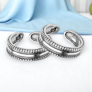 Taraash Pattern 925 Sterling Silver Toe Ring For Women LR0841A