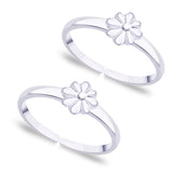 Taraash toe rings for women silver