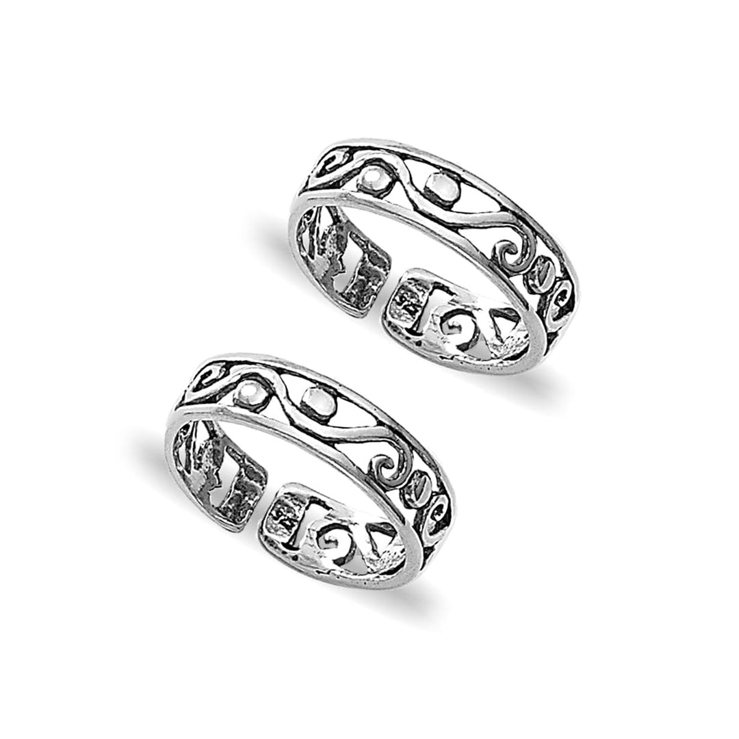 Taraash silver toe ring for women