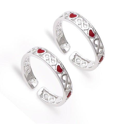 Taraash silver toe ring for women