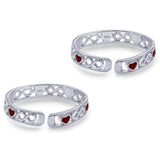 Taraash toe rings for women silver