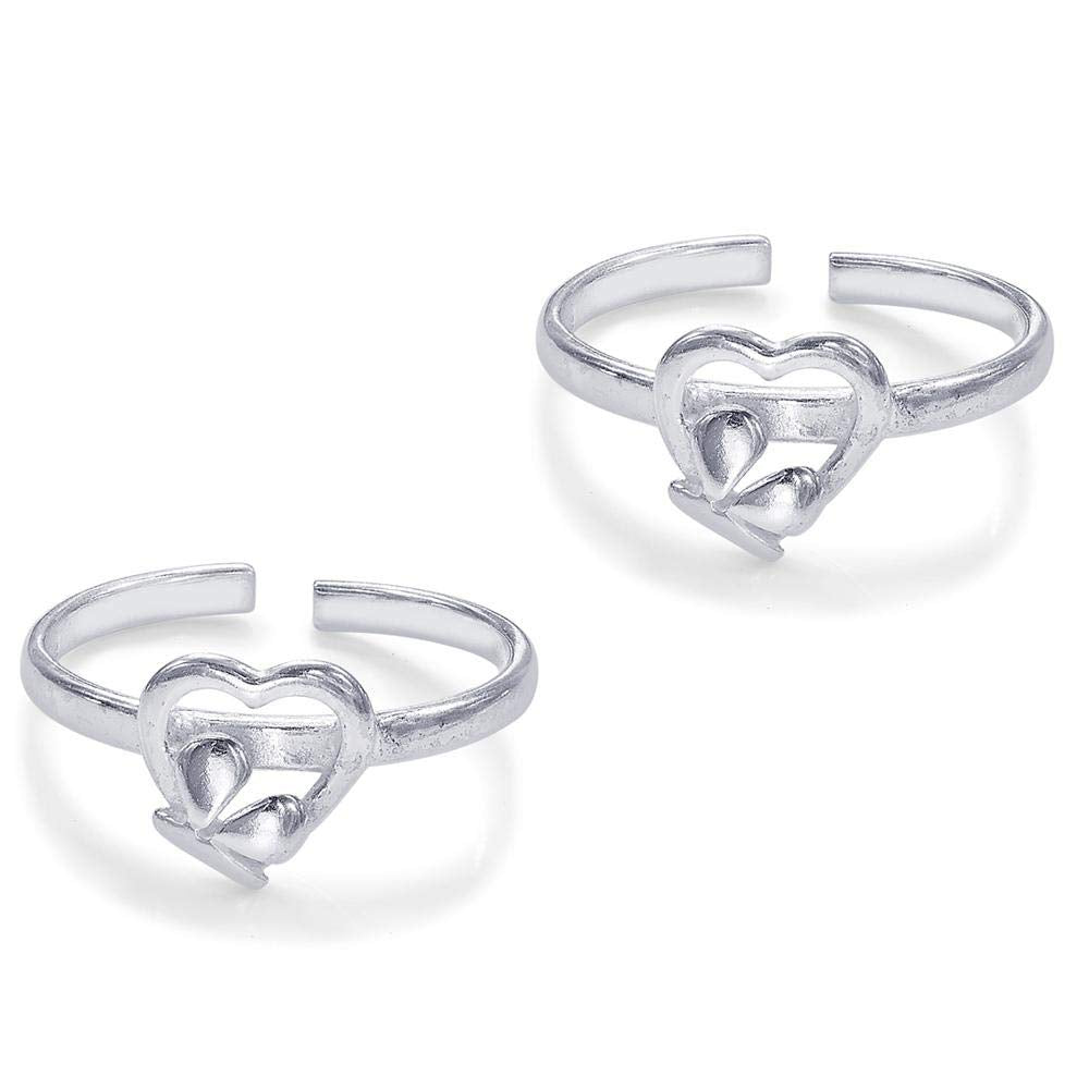 Taraash toe ring in silver