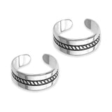 Taraash leg rings women silver