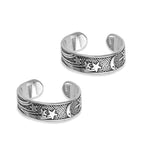 Load image into Gallery viewer, Taraash toe rings for women silver
