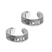 Taraash toe rings for women silver