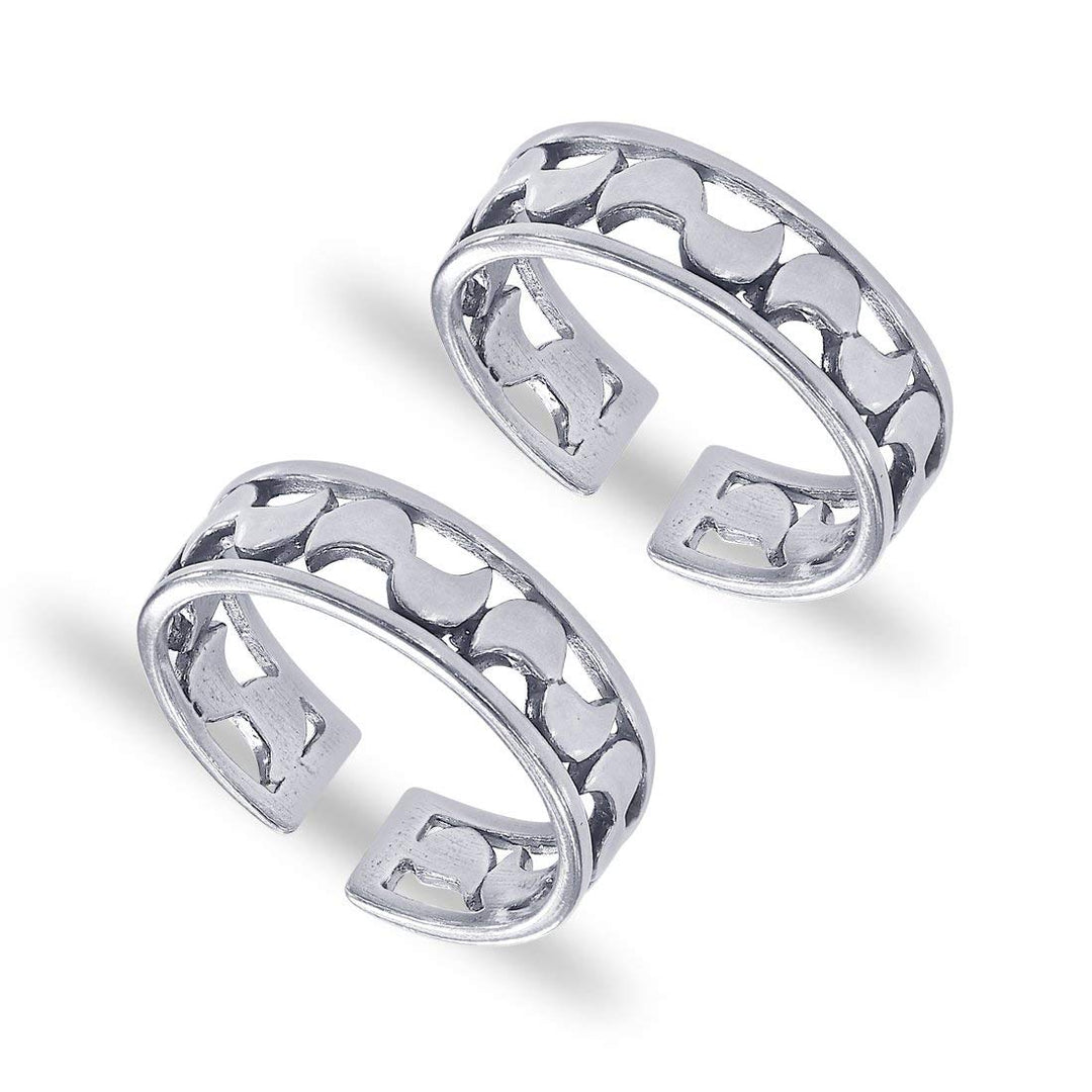 Taraash silver toe ring for women