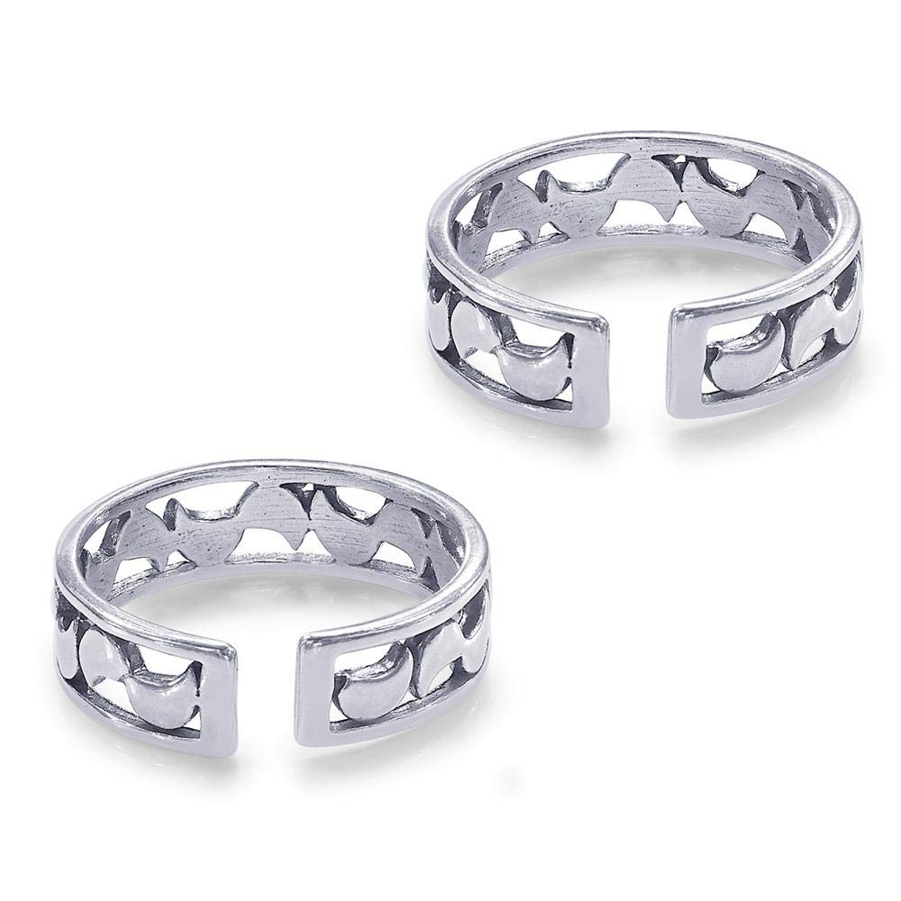 Taraash toe rings for women silver