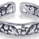 Taraash toe ring for women silver