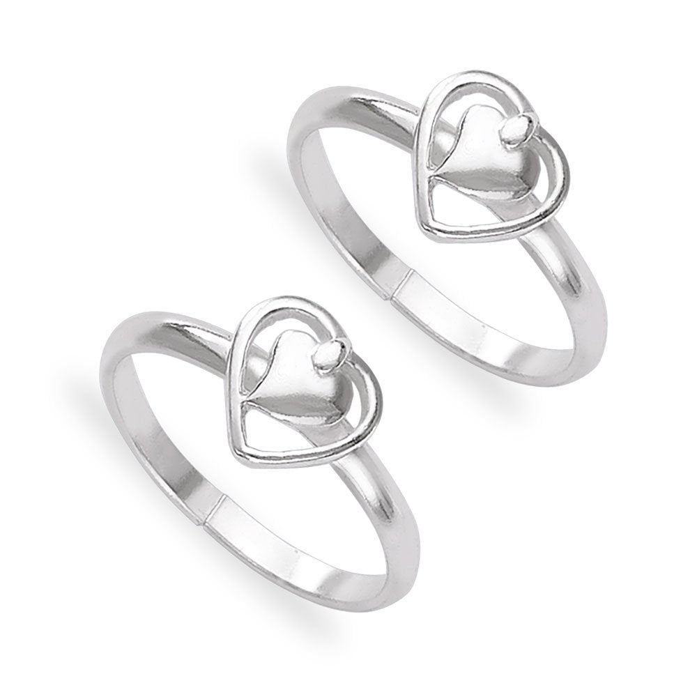 Taraash silver toe ring for women