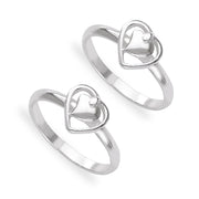 Taraash silver toe ring for women