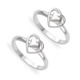 Taraash silver toe ring for women