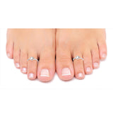Taraash leg rings women silver