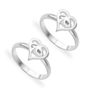 Taraash toe rings for women silver