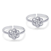 Taraash Sterling Silver Beautiful Modish Floral Toe Ring For Women LR1213S