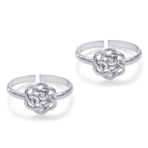 Taraash Sterling Silver Beautiful Modish Floral Toe Ring For Women LR1213S