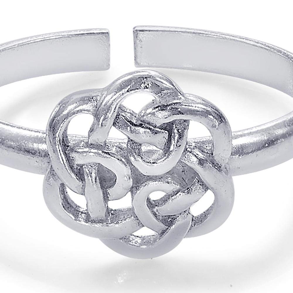 Taraash Sterling Silver Beautiful Modish Floral Toe Ring For Women LR1213S
