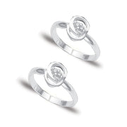 Taraash toe rings for women silver
