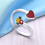 Load image into Gallery viewer, 925 Sterling Silver Openable Enamel Heart Single Toe Ring for Women
