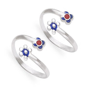 Taraash toe rings for women silver