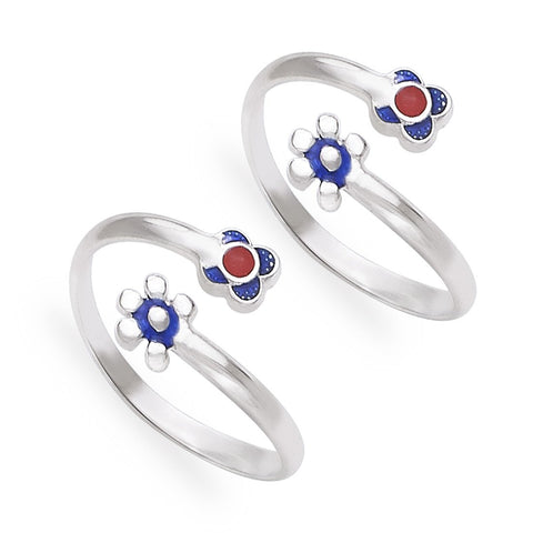 Taraash toe rings for women silver