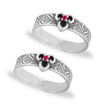 Load image into Gallery viewer, Taraash toe rings for women silver