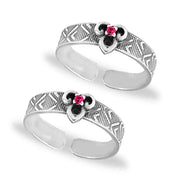 Taraash toe rings for women silver