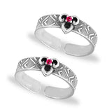 Taraash toe rings for women silver