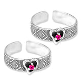 Taraash toe rings in silver