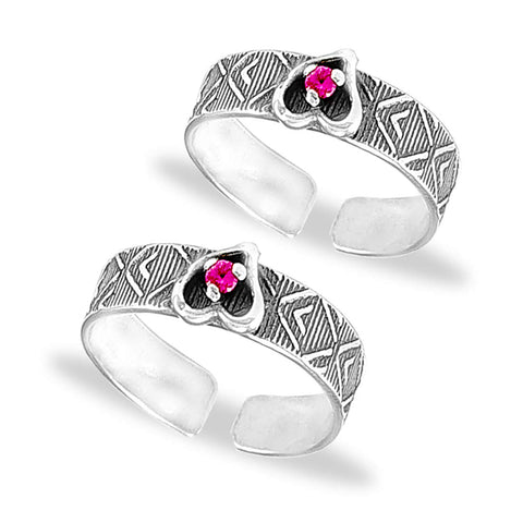 Taraash toe rings for women silver