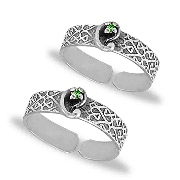 Taraash toe rings for women silver