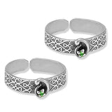 Taraash toe ring for women silver