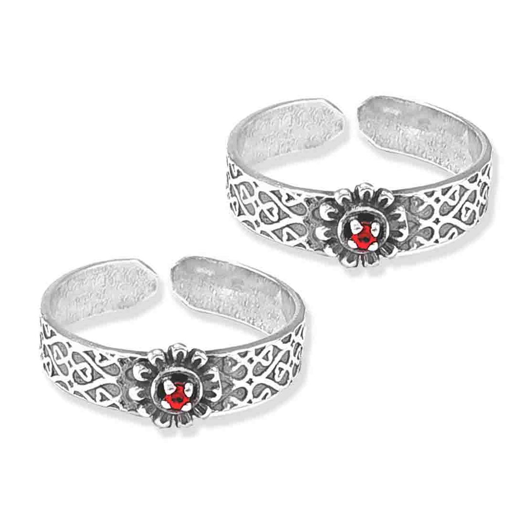 Taraash silver toe ring for women