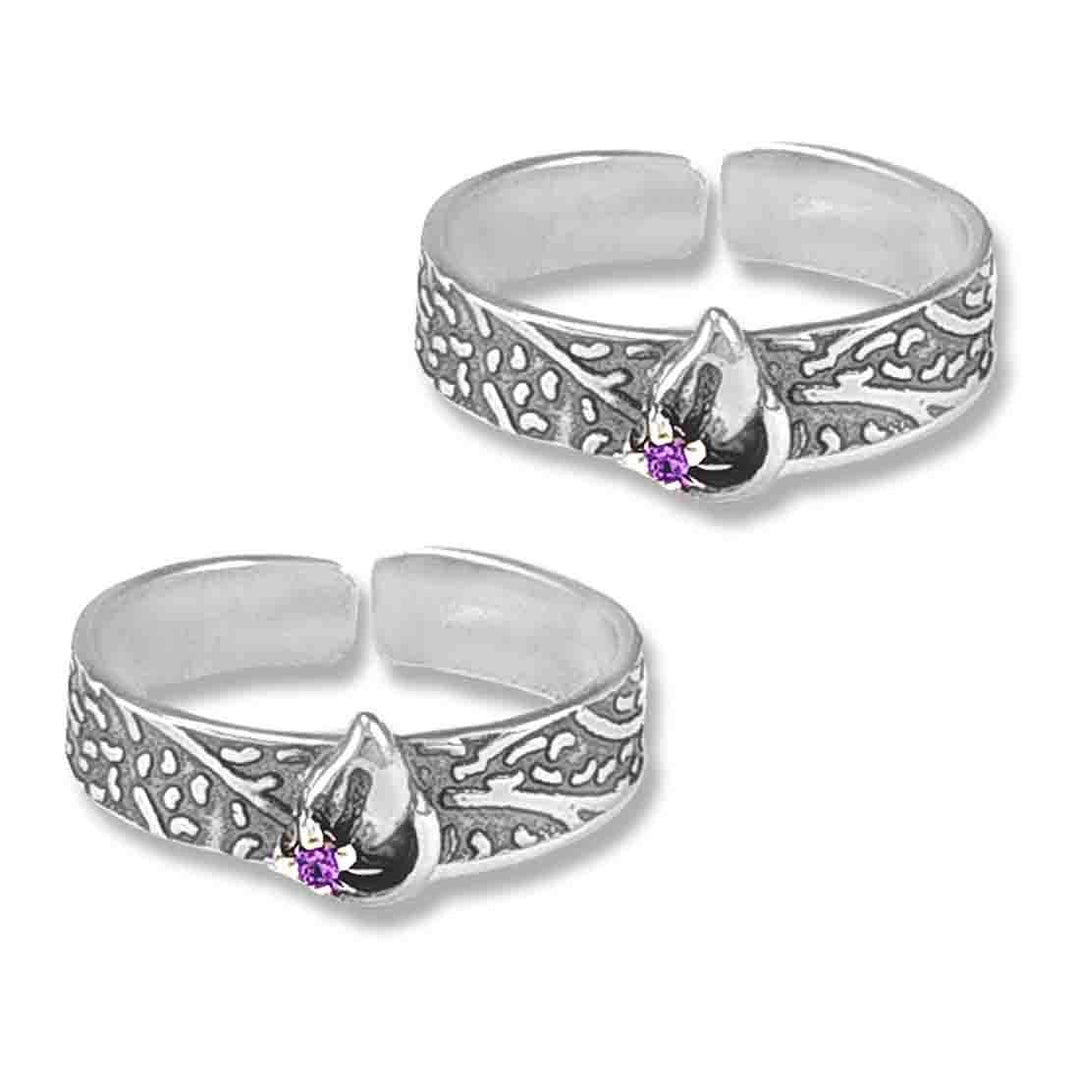 Taraash leg rings women silver