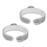 Taraash leg rings women silver