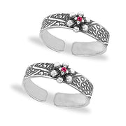 Taraash toe rings for women silver