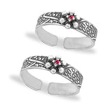 Taraash toe rings for women silver