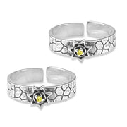 Taraash toe ring for women silver