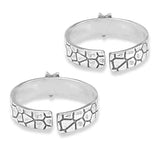Taraash toe ring of silver