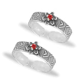 Taraash toe rings for women silver