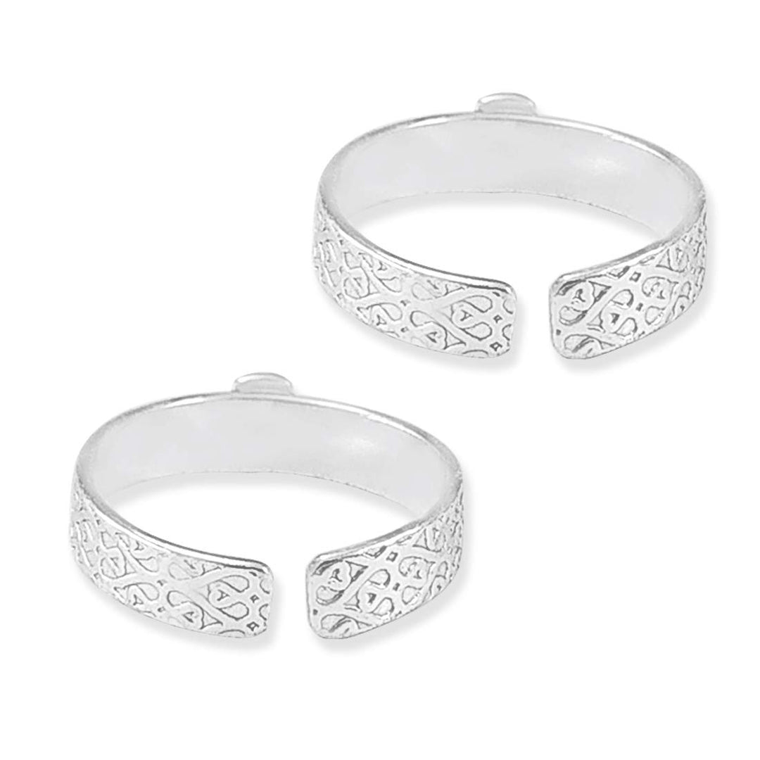 Taraash silver toe rings for women